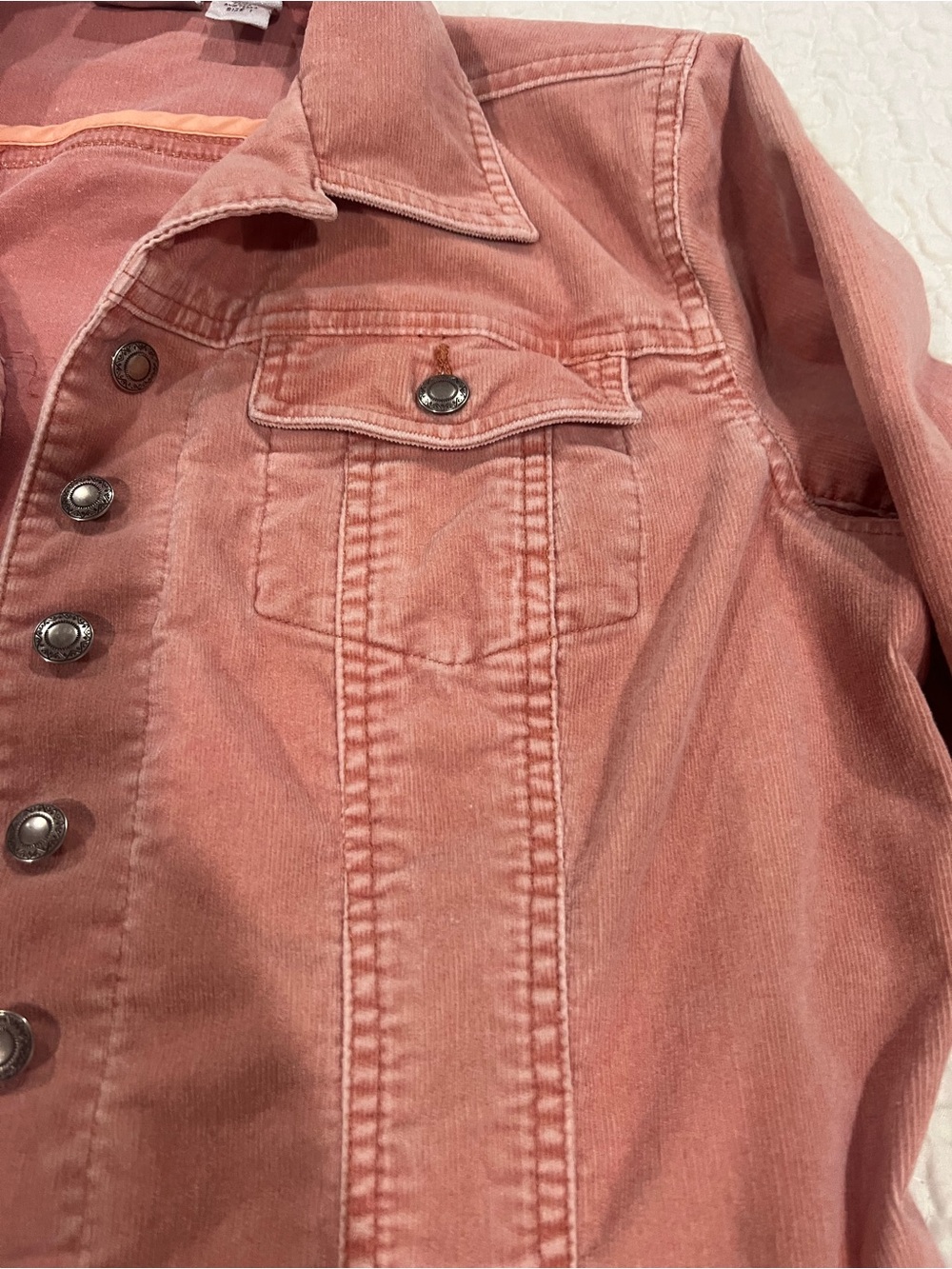 Chico's Dusty Rose Corduroy Jacket - Button Front - Picture 6 of 7